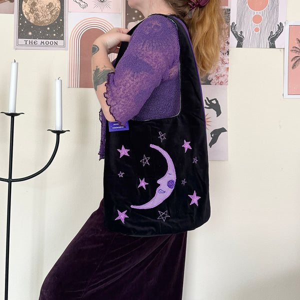 Sun and moon shoulder bag