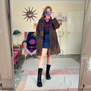 Brown suede afghan coat (L)