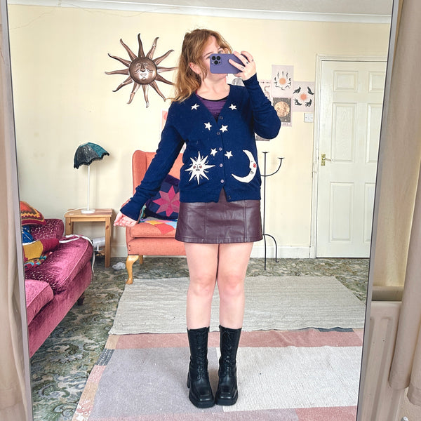 Sun and moon cardigan (S)