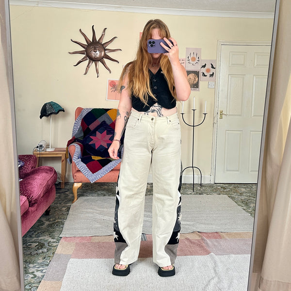 Moon patchwork jeans (W32)