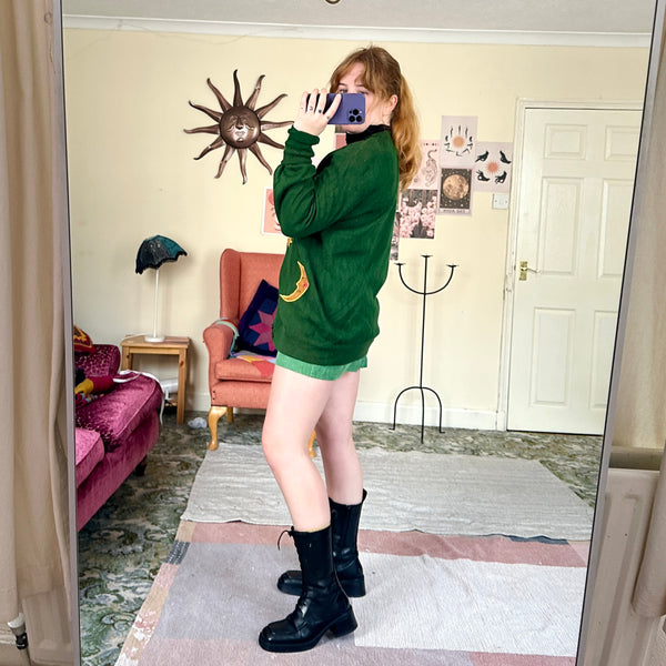 Sun and moon cardigan (M)