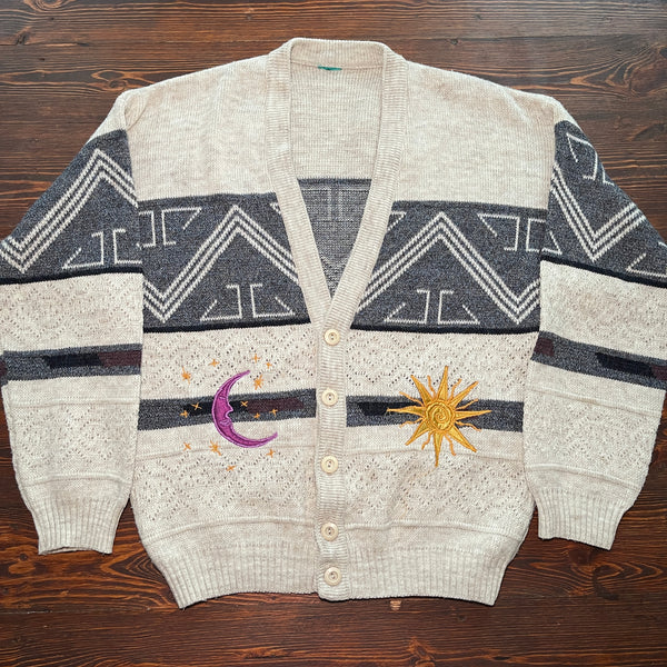 Sun and moon knit cardigan (S)