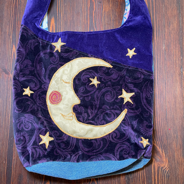 Sun and moon shoulder bag