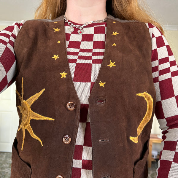 Celestial suede waistcoat (M)