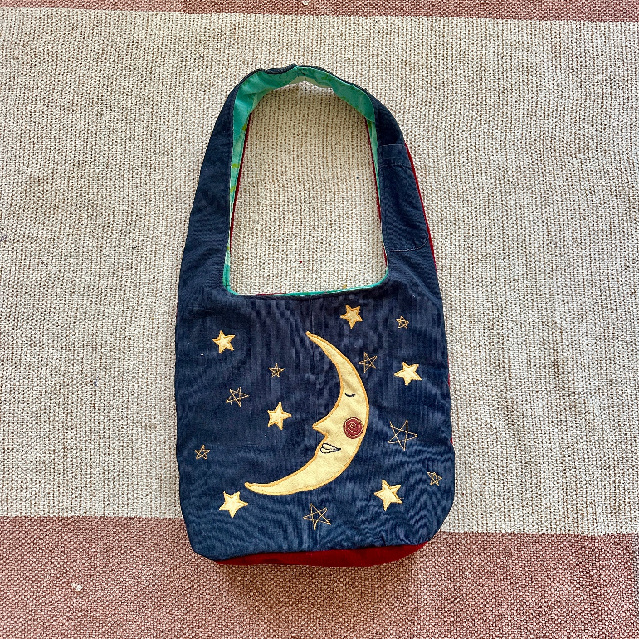 Beetle and moon shoulder bag