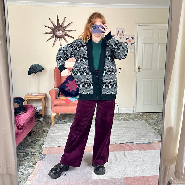 Geometric cardigan (M)