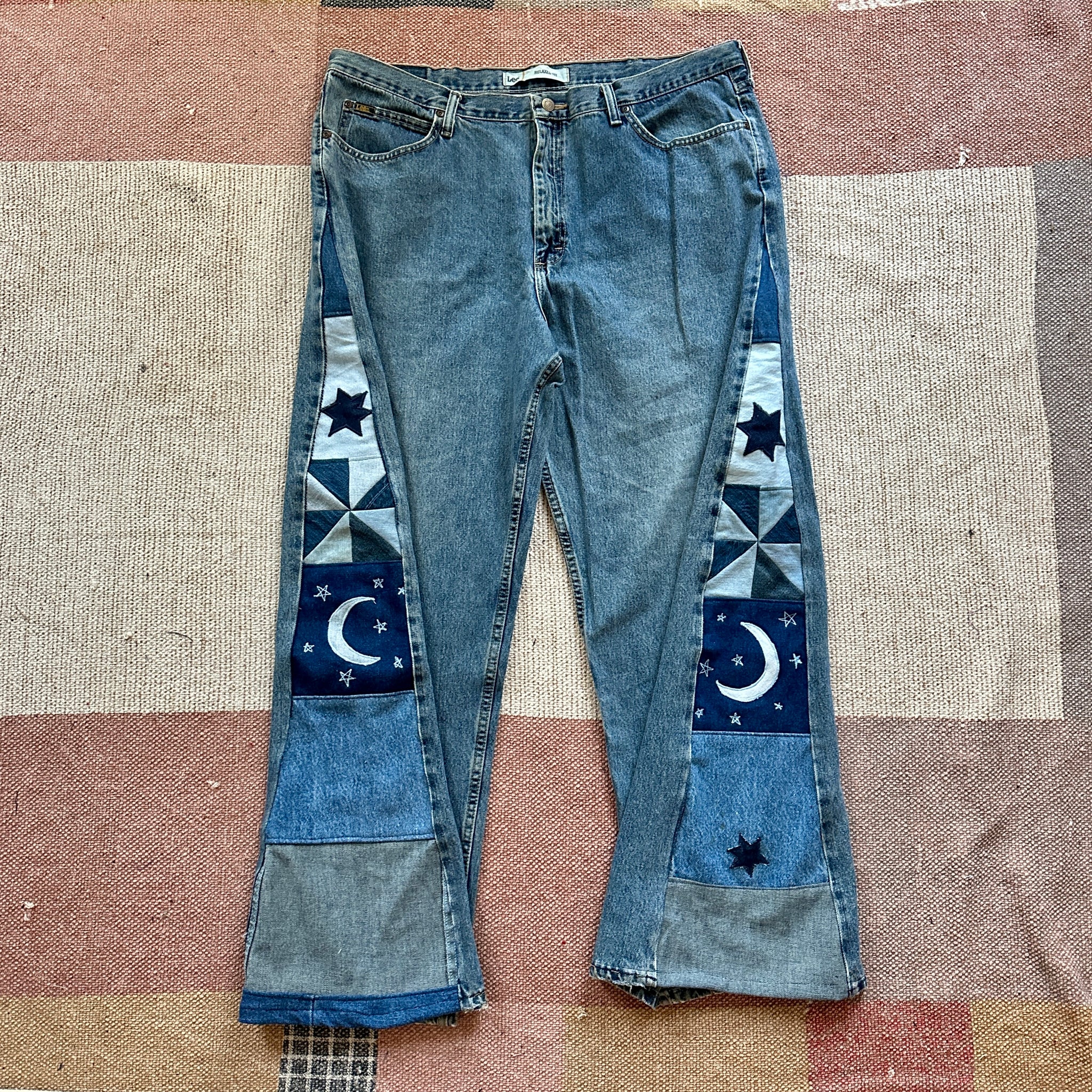 Moon patchwork jeans (W43)