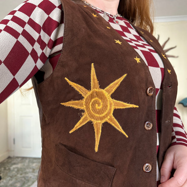 Celestial suede waistcoat (M)
