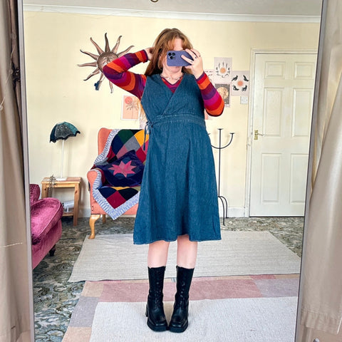 Denim dress (L)