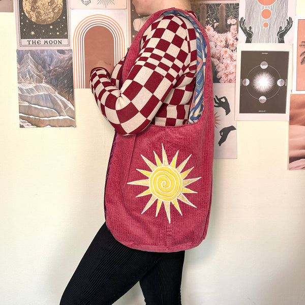 Sun and moon shoulder bag