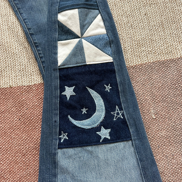 Moon patchwork jeans (W34)