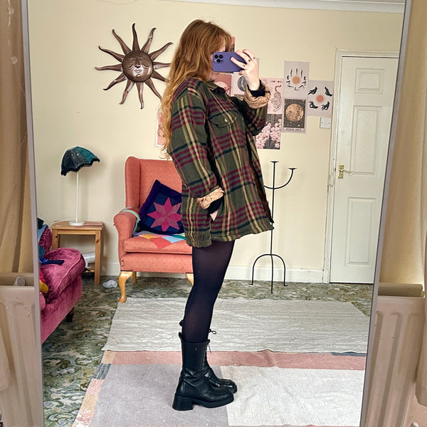 Sage plaid jacket (XL)