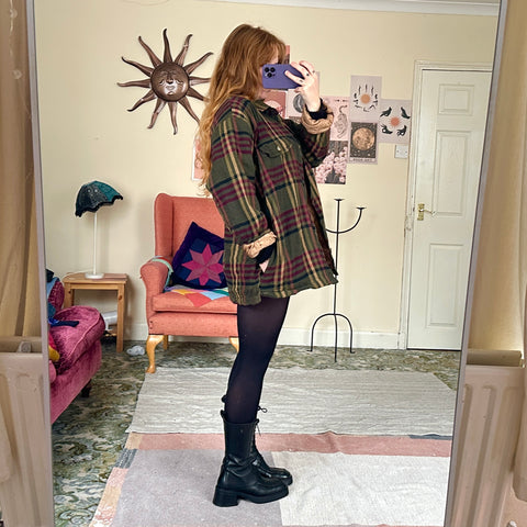 Sage plaid jacket (XL)