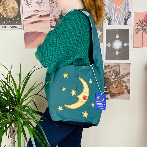 Sun and moon shoulder bag