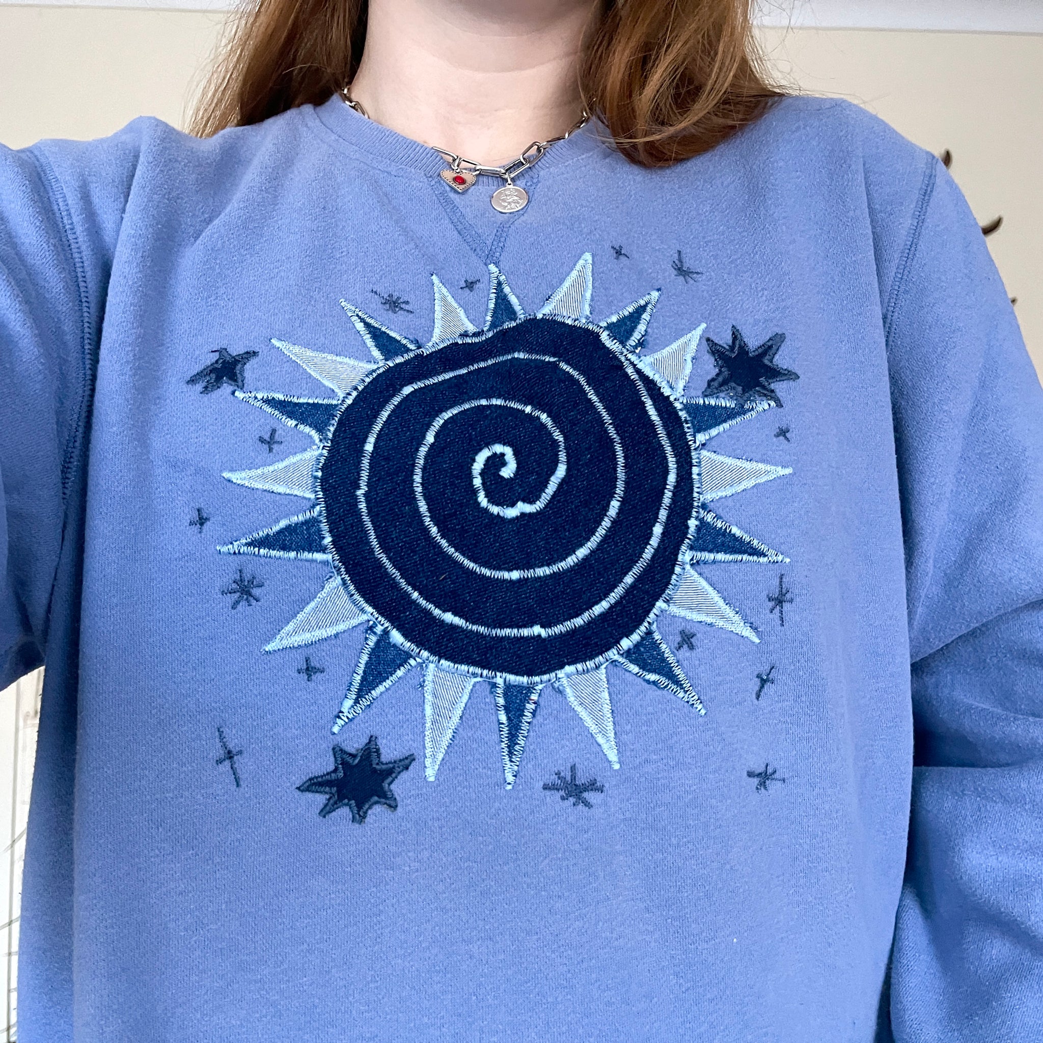 Sun sweater in blue (L)