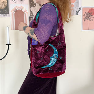 Sun and moon shoulder bag