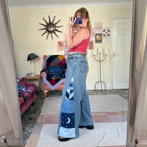 Moon patchwork jeans (W42)