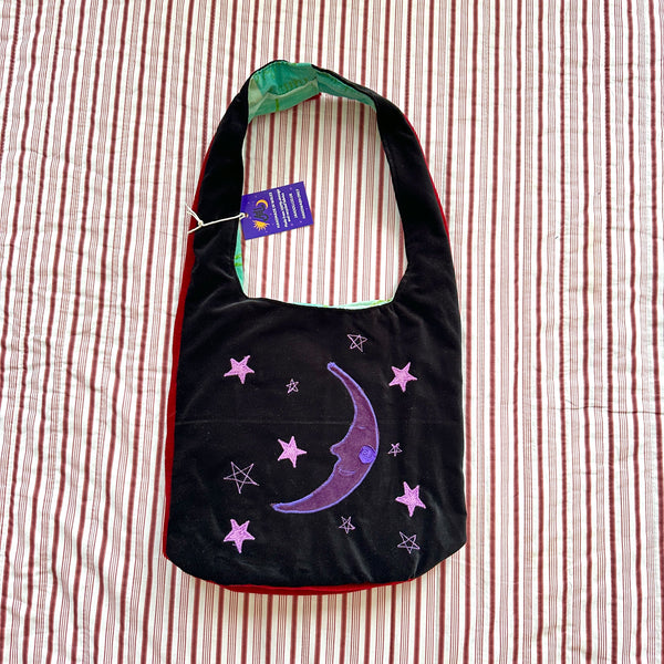 Sun and moon shoulder bag
