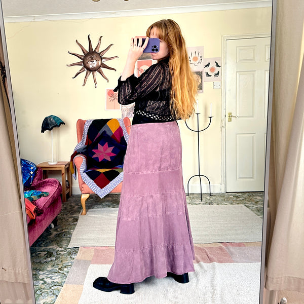 Lavender maxi skirt (W34)