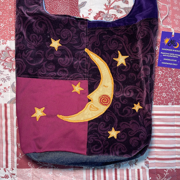 Sun and moon shoulder bag