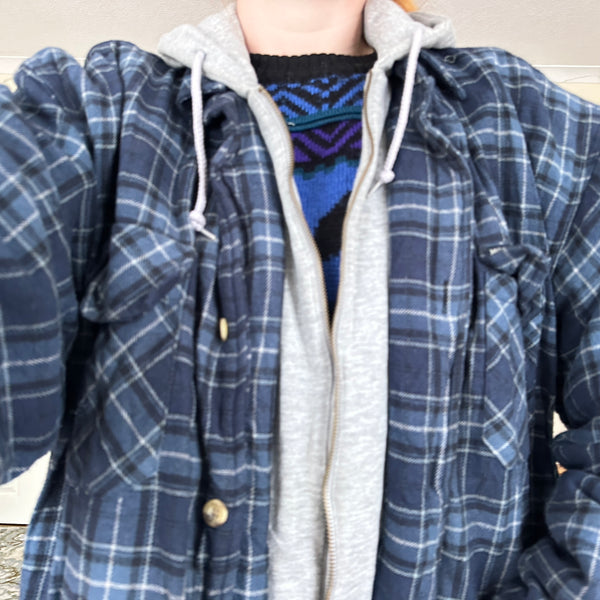 Midnight plaid jacket (XL)