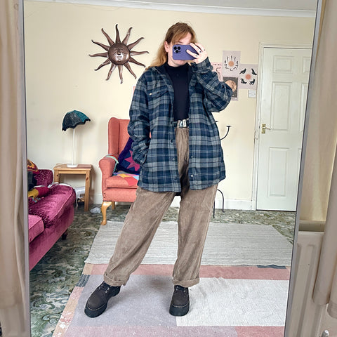 Storm plaid jacket (L)
