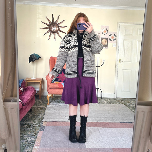 Inca knit fleece jacket (M)