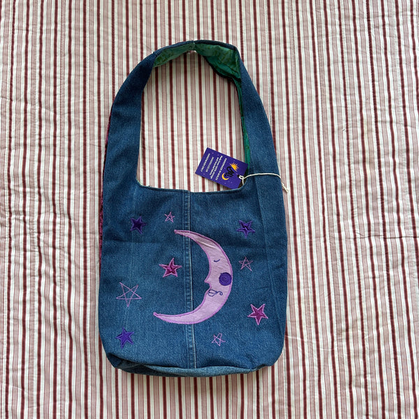 Sun and moon shoulder bag
