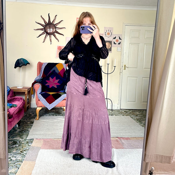Lavender maxi skirt (W34)