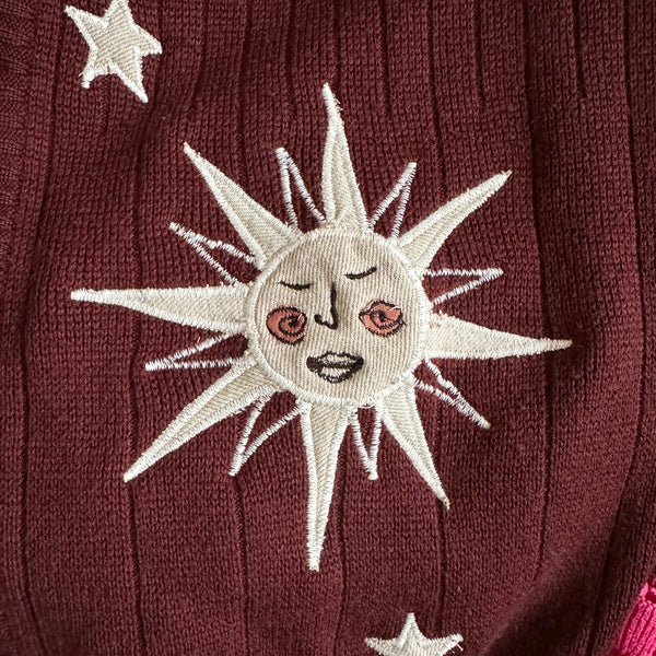 Sun and moon cardigan (M)
