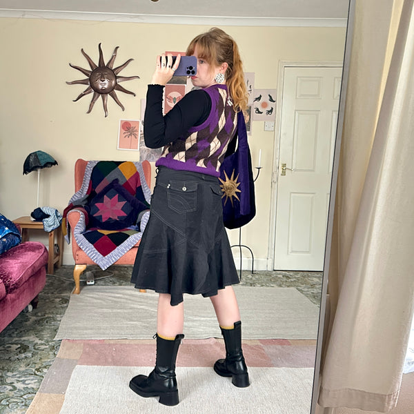 Midi corduroy skirt (W31)