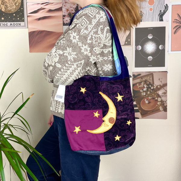 Sun and moon shoulder bag