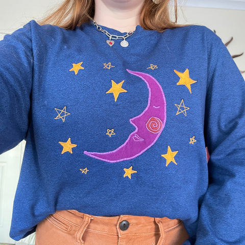 Moon sweater in blue (L)