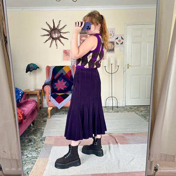 Heather corduroy skirt (W32)