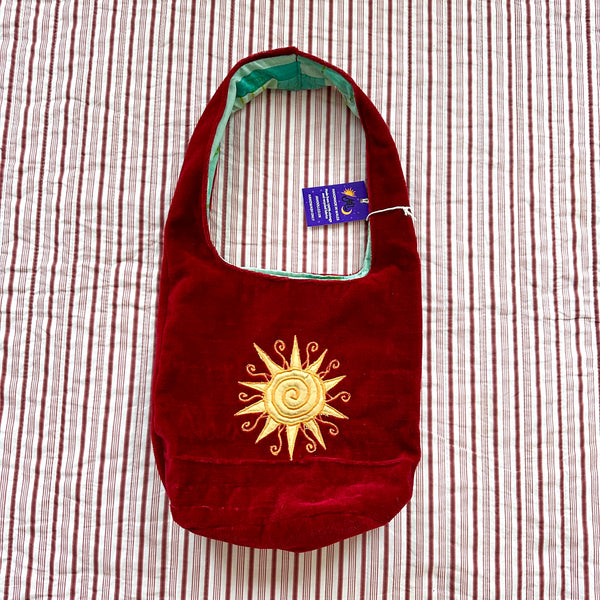 Sun and moon shoulder bag