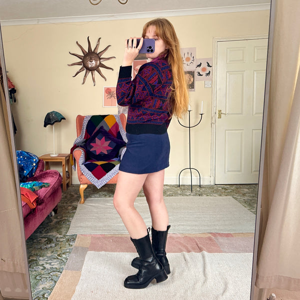 Aztec knit jumper (S)