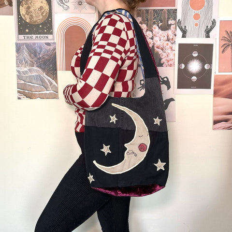 Sun and moon shoulder bag