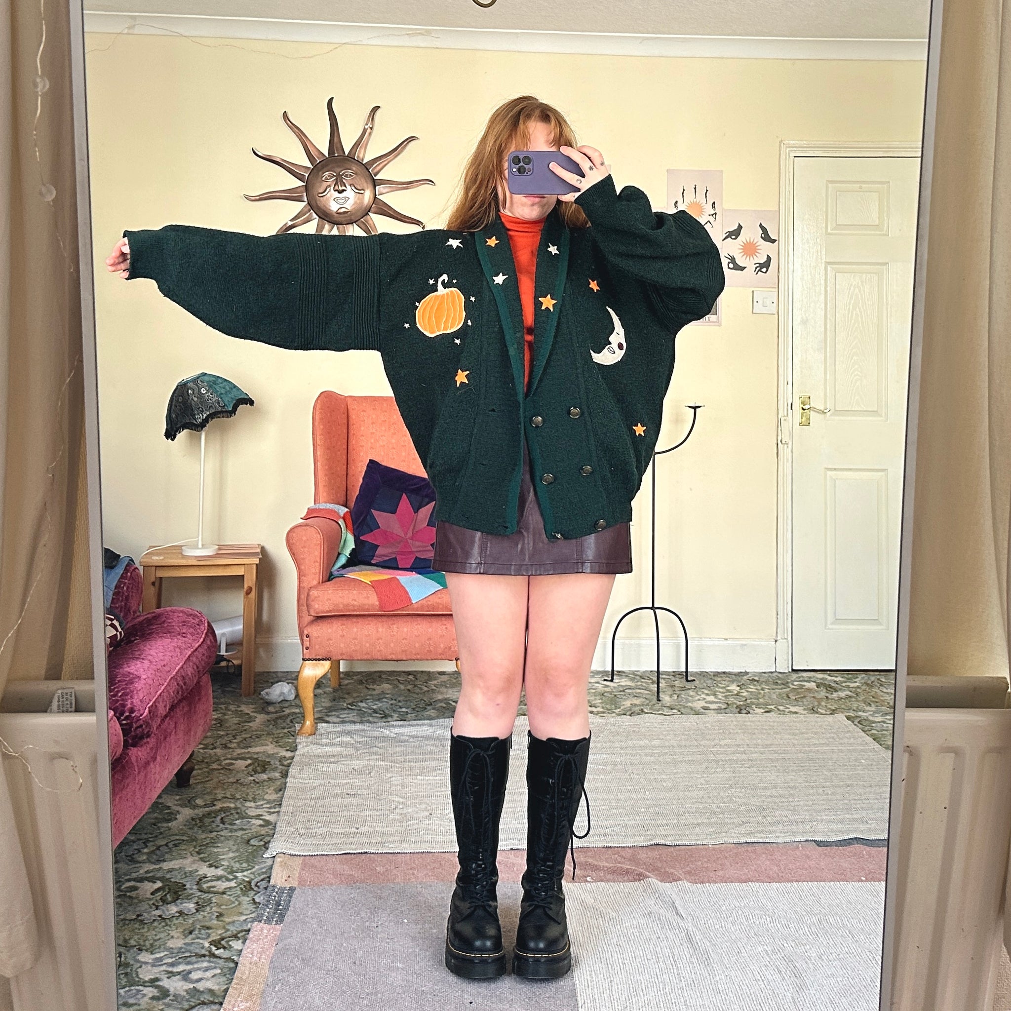 Pumpkin cardigan (L)