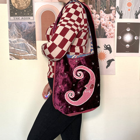 Sun and moon shoulder bag