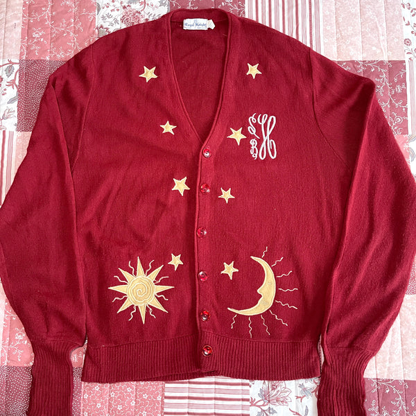 Sun and moon knit cardigan (M)