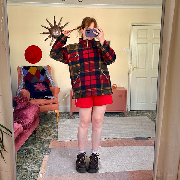 Plaid fleece (M)