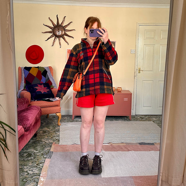 Plaid fleece (M)