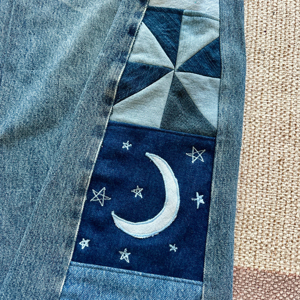 Moon patchwork jeans (W43)