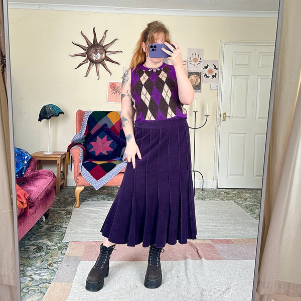 Heather corduroy skirt (W32)