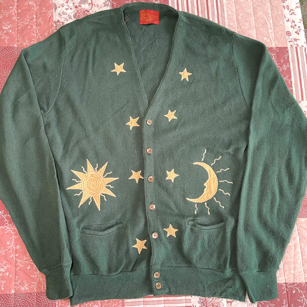 Sun and moon knit cardigan (XL)