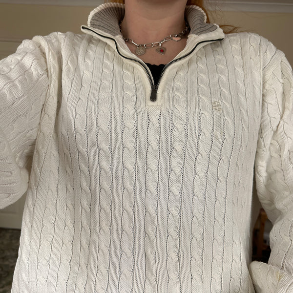 Cable knit jumper (M)