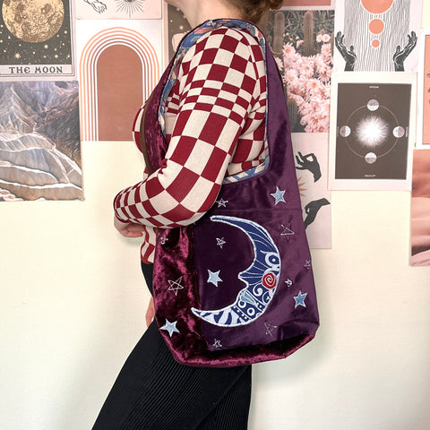 Sun and moon shoulder bag