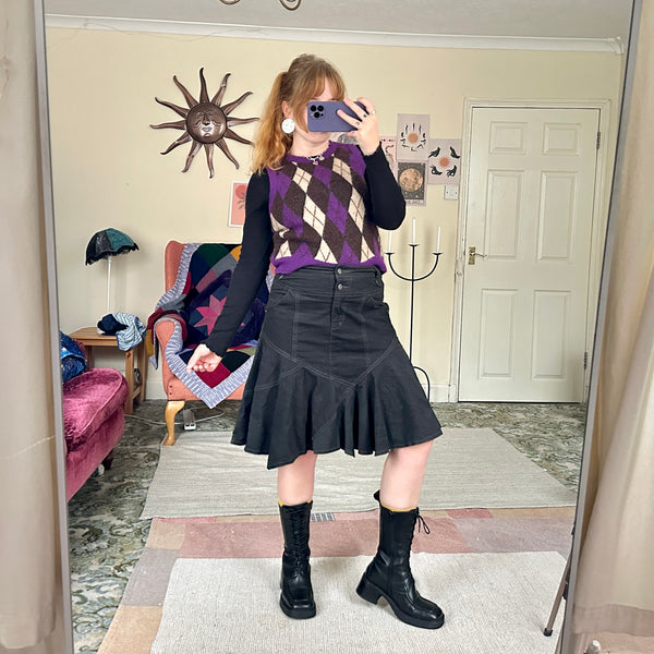 Midi corduroy skirt (W31)
