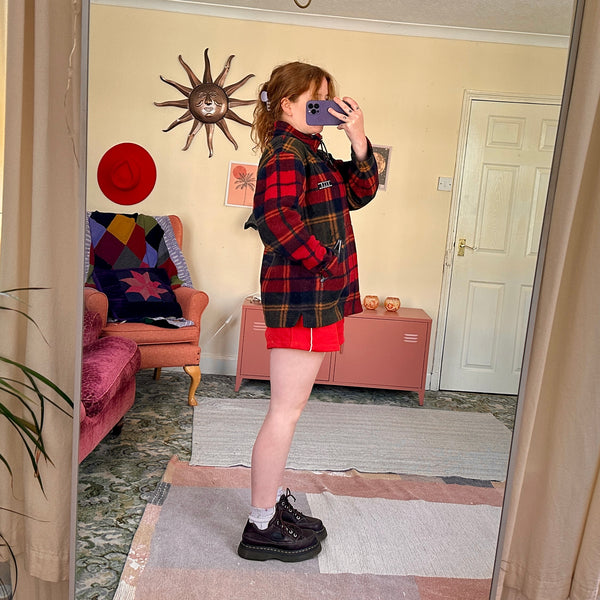 Plaid fleece (M)