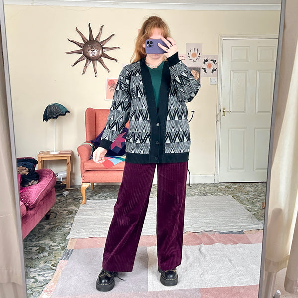 Geometric cardigan (M)